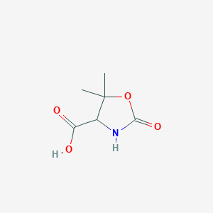 molecular formula C6H9NO4 B12896741 5,5-Dimethyl-2-oxo-1,3-oxazolidine-4-carboxylic acid CAS No. 71264-44-3