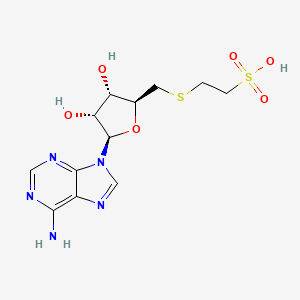 molecular formula C12H17N5O6S2 B12896763 5'-S-(2-Sulfoethyl)-5'-thioadenosine CAS No. 84211-32-5