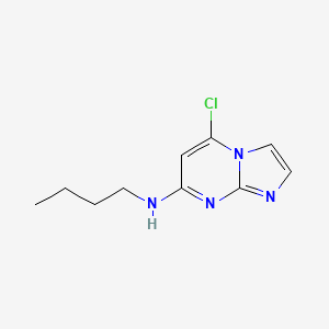 molecular formula C10H13ClN4 B12896767 N-Butyl-5-chloroimidazo[1,2-a]pyrimidin-7-amine CAS No. 89099-82-1