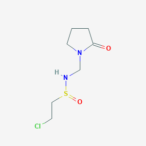 molecular formula C7H13ClN2O2S B12896779 2-Chloro-N-[(2-oxopyrrolidin-1-yl)methyl]ethane-1-sulfinamide CAS No. 89187-64-4
