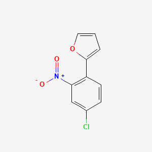 molecular formula C10H6ClNO3 B12896794 2-(4-Chloro-2-nitrophenyl)furan CAS No. 88673-90-9