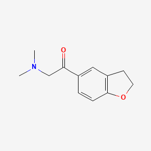 molecular formula C12H15NO2 B12896808 1-(2,3-Dihydro-1-benzofuran-5-yl)-2-(dimethylamino)ethan-1-one CAS No. 111038-60-9
