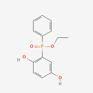 molecular formula C14H15O4P B12896813 Ethyl (2,5-dihydroxyphenyl)(phenyl)phosphinate 