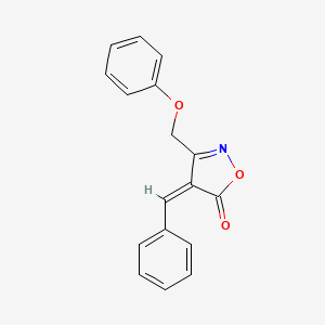 molecular formula C17H13NO3 B12896818 (Z)-4-Benzylidene-3-(phenoxymethyl)isoxazol-5(4H)-one 