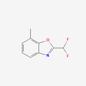 molecular formula C9H7F2NO B12896819 2-(Difluoromethyl)-7-methylbenzo[d]oxazole 