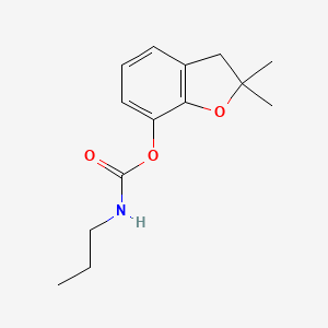 molecular formula C14H19NO3 B12896828 2,2-Dimethyl-2,3-dihydro-1-benzofuran-7-yl propylcarbamate CAS No. 62204-89-1