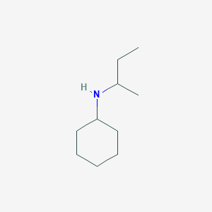 molecular formula C10H21N B12896835 Cyclohexanamine, N-(1-methylpropyl)- CAS No. 42966-62-1