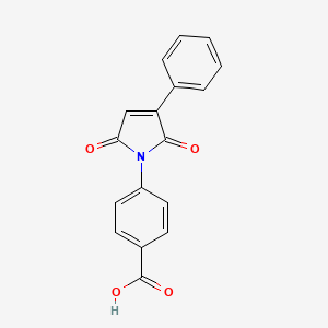 molecular formula C17H11NO4 B12896866 4-(2,5-Dioxo-3-phenyl-2,5-dihydro-1H-pyrrol-1-yl)benzoic acid CAS No. 33753-36-5