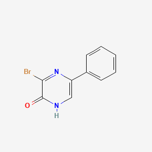 molecular formula C10H7BrN2O B12896883 3-Bromo-5-phenylpyrazin-2(1H)-one CAS No. 67602-02-2