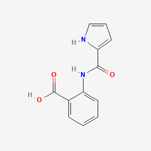 molecular formula C12H10N2O3 B12896952 Benzoic acid, 2-[(1H-pyrrol-2-ylcarbonyl)amino]- CAS No. 89812-79-3