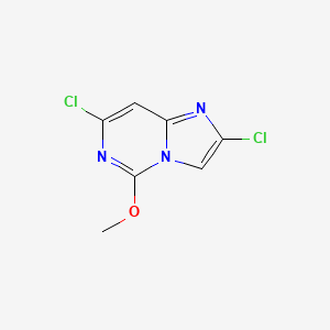 molecular formula C7H5Cl2N3O B12896992 2,7-Dichloro-5-methoxyimidazo[1,2-c]pyrimidine CAS No. 27420-39-9
