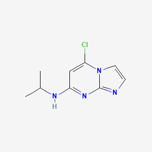 molecular formula C9H11ClN4 B12897002 5-Chloro-N-(propan-2-yl)imidazo[1,2-a]pyrimidin-7-amine CAS No. 89099-81-0