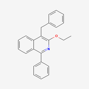 molecular formula C24H21NO B12897018 4-Benzyl-3-ethoxy-1-phenylisoquinoline CAS No. 63930-05-2