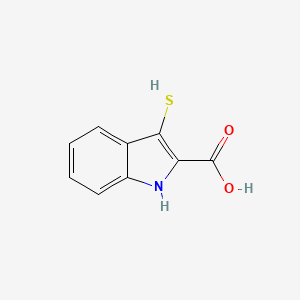 molecular formula C9H7NO2S B12897024 3-mercapto-1H-indole-2-carboxylic acid CAS No. 61830-04-4