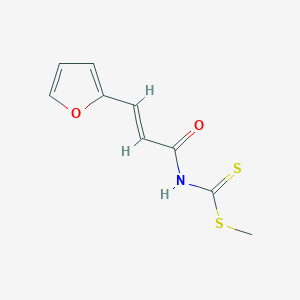 molecular formula C9H9NO2S2 B12897076 Methyl (3-(furan-2-yl)acryloyl)carbamodithioate 