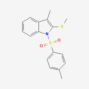 molecular formula C17H17NO2S2 B12897094 3-methyl-2-(methylthio)-1-tosyl-1H-indole CAS No. 106745-68-0