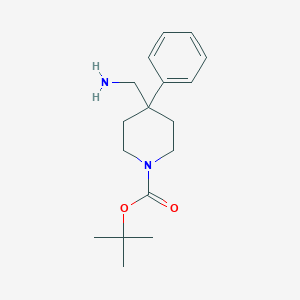 molecular formula C17H26N2O2 B128971 Tert-butyl 4-(aminomethyl)-4-phenylpiperidine-1-carboxylate CAS No. 158144-82-2