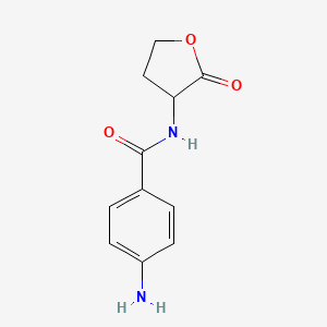 molecular formula C11H12N2O3 B12897119 4-Amino-N-(2-oxooxolan-3-yl)benzamide CAS No. 61331-55-3