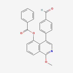 molecular formula C24H17NO4 B12897155 4-(4-Formylphenyl)-1-methoxyisoquinolin-5-yl benzoate CAS No. 651030-47-6