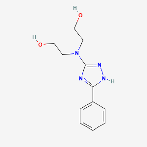 molecular formula C12H16N4O2 B12897163 Ethanol, 2,2'-[(5-phenyl-1H-1,2,4-triazol-3-yl)imino]bis- CAS No. 61450-75-7