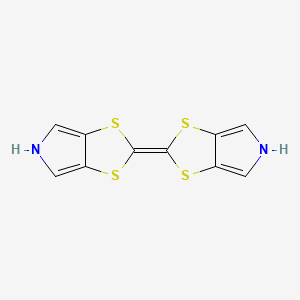 molecular formula C10H6N2S4 B12897191 5H-1,3-Dithiolo[4,5-c]pyrrole, 2-(5H-1,3-dithiolo[4,5-c]pyrrol-2-ylidene)- CAS No. 125113-35-1