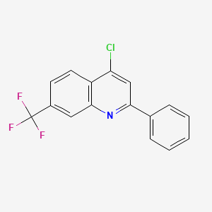 molecular formula C16H9ClF3N B12897264 4-Chloro-2-phenyl-7-(trifluoromethyl)quinoline CAS No. 1189105-81-4