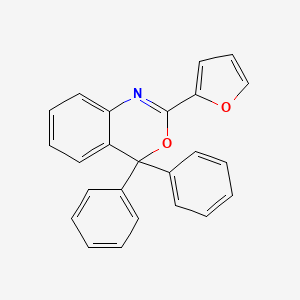 molecular formula C24H17NO2 B12897265 2-(Furan-2-yl)-4,4-diphenyl-4H-3,1-benzoxazine CAS No. 92628-95-0