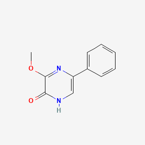 molecular formula C11H10N2O2 B12897286 3-Methoxy-5-phenylpyrazin-2(1H)-one CAS No. 67602-07-7