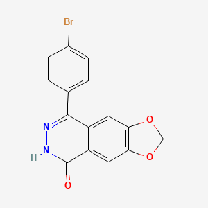 molecular formula C15H9BrN2O3 B12897314 8-(4-Bromophenyl)-2H-[1,3]dioxolo[4,5-g]phthalazin-5(6H)-one CAS No. 656834-04-7