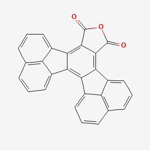molecular formula C28H12O3 B12897325 16-oxaoctacyclo[18.7.1.14,8.02,19.03,13.014,18.024,28.012,29]nonacosa-1(27),2,4,6,8(29),9,11,13,18,20,22,24(28),25-tridecaene-15,17-dione CAS No. 24080-20-4