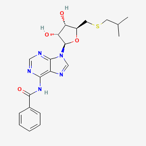 molecular formula C21H25N5O4S B12897331 N-Benzoyl-5'-S-(2-methylpropyl)-5'-thioadenosine CAS No. 61839-11-0