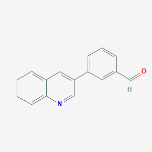 molecular formula C16H11NO B12897335 3-(Quinolin-3-YL)benzaldehyde 