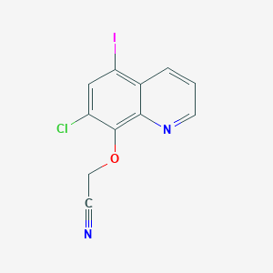 molecular formula C11H6ClIN2O B12897362 [(7-Chloro-5-iodoquinolin-8-yl)oxy]acetonitrile CAS No. 88757-65-7