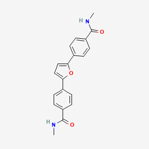 molecular formula C20H18N2O3 B12897416 Benzamide, 4,4'-(2,5-furandiyl)bis[N-methyl- CAS No. 199918-98-4