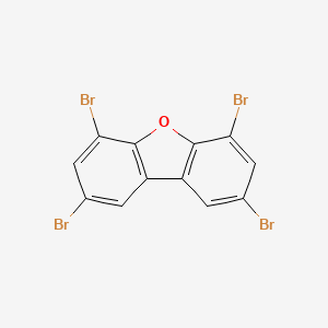 molecular formula C12H4Br4O B12897419 2,4,6,8-Tetrabromo-dibenzofuran CAS No. 617707-91-2