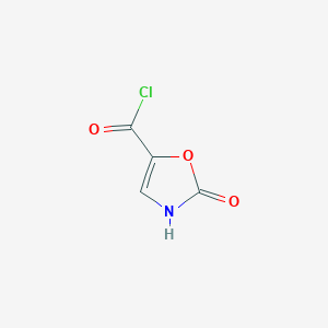 molecular formula C4H2ClNO3 B12897434 2-Oxo-2,3-dihydro-1,3-oxazole-5-carbonyl chloride CAS No. 64843-26-1