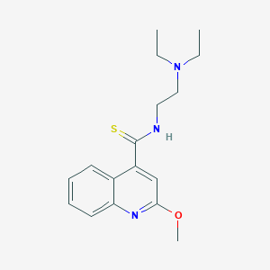 molecular formula C17H23N3OS B12897449 N-(2-(Diethylamino)ethyl)-2-methoxyquinoline-4-carbothioamide CAS No. 67547-17-5