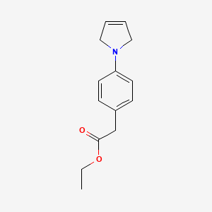 molecular formula C14H17NO2 B12897460 Ethyl [4-(2,5-dihydro-1H-pyrrol-1-yl)phenyl]acetate CAS No. 59235-27-7