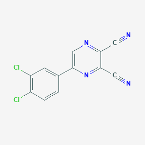 molecular formula C12H4Cl2N4 B12897535 5-(3,4-Dichlorophenyl)pyrazine-2,3-dicarbonitrile CAS No. 67823-12-5