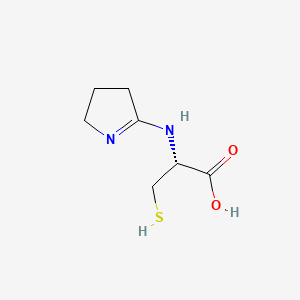 molecular formula C7H12N2O2S B12897601 L-Cysteine, N-(3,4-dihydro-2H-pyrrol-5-yl)- CAS No. 105099-07-8