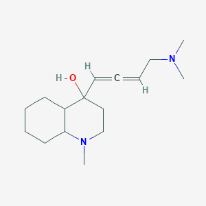 molecular formula C16H28N2O B12897729 4-(4-(Dimethylamino)buta-1,2-dien-1-yl)-1-methyldecahydroquinolin-4-ol CAS No. 89562-67-4