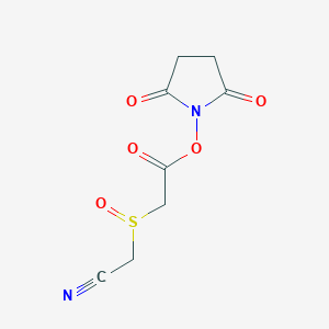 molecular formula C8H8N2O5S B12897764 {2-[(2,5-Dioxopyrrolidin-1-yl)oxy]-2-oxoethanesulfinyl}acetonitrile CAS No. 59875-82-0