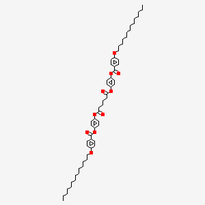 molecular formula C60H82O10 B12897786 Bis(4-{[4-(tetradecyloxy)benzoyl]oxy}phenyl) hexanedioate CAS No. 848139-54-8