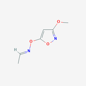molecular formula C6H8N2O3 B12897881 (E)-Acetaldehyde O-(3-methoxyisoxazol-5-yl) oxime 