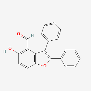 molecular formula C21H14O3 B12897950 5-Hydroxy-2,3-diphenyl-1-benzofuran-4-carbaldehyde CAS No. 917867-68-6