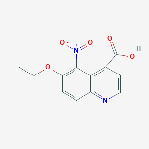 molecular formula C12H10N2O5 B12897952 6-Ethoxy-5-nitroquinoline-4-carboxylic acid CAS No. 89267-26-5