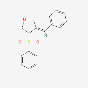 molecular formula C18H18O3S B12897979 (E)-3-Benzylidene-4-tosyltetrahydrofuran 