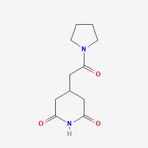 molecular formula C11H16N2O3 B12897985 4-[2-Oxo-2-(pyrrolidin-1-yl)ethyl]piperidine-2,6-dione CAS No. 6939-31-7