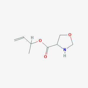 molecular formula C8H13NO3 B12898010 But-3-en-2-yl oxazolidine-4-carboxylate 