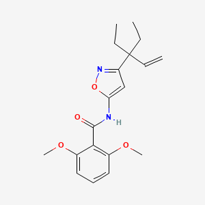 molecular formula C19H24N2O4 B12898039 N-[3-(3-Ethylpent-1-en-3-yl)-1,2-oxazol-5-yl]-2,6-dimethoxybenzamide CAS No. 89151-58-6